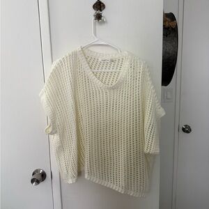 Mustard Seed Ivory Knit Blouse
